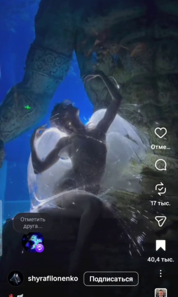 Крылья под водой — каркас виден сквозь органзу